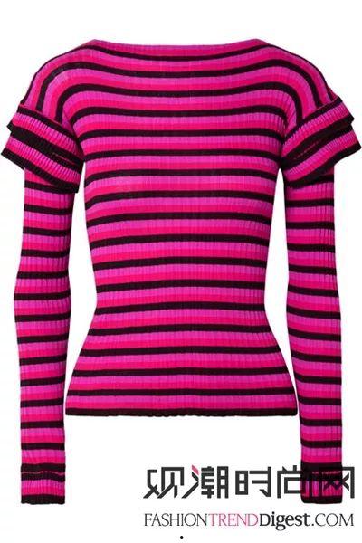 成人编织竖条纹毛衣视频